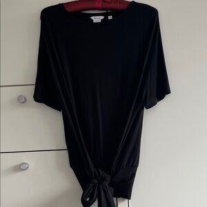 Reitmans Black Tie-Front Jersey Top relaxed fit size xs